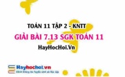 Bài 7.13 SGK Toán 11 Tập 2 Kết nối tri thức